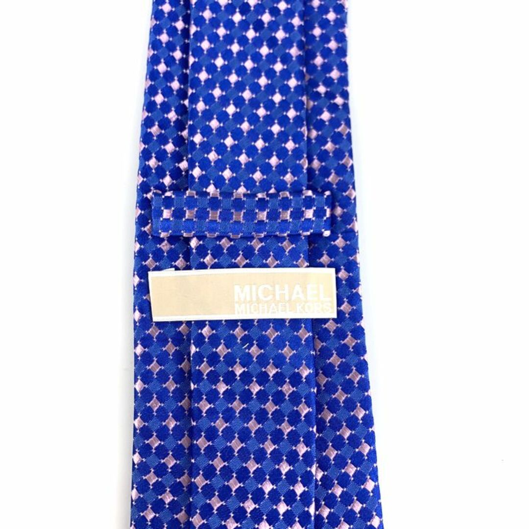 Michael Kors(マイケルコース)のマイケルコース ブランドネクタイ 総柄 格子柄 シルク  メンズ ブルー Michael Kors メンズのファッション小物(ネクタイ)の商品写真