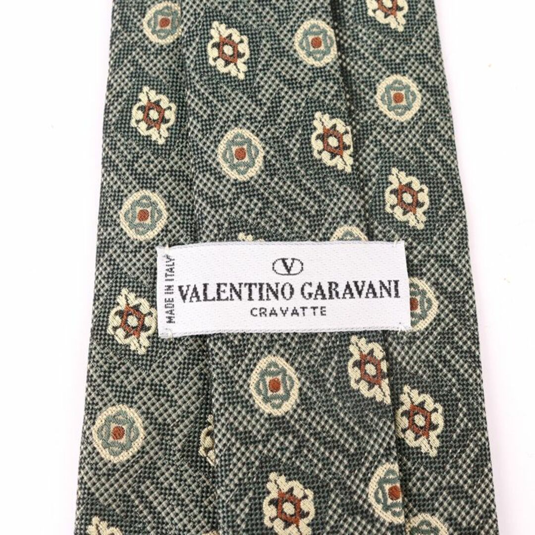 valentino garavani(ヴァレンティノガラヴァーニ)のヴァレンティノ・ガラヴァーニ ブランドネクタイ 総柄 小紋柄 シルク イタリア製 メンズ グリーン Valentino Garavani メンズのファッション小物(ネクタイ)の商品写真