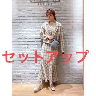 ローリーズファーム(LOWRYS FARM)の【セットアップ】LANATEC機能ショートジャケット×マーメイドスカート(セット/コーデ)