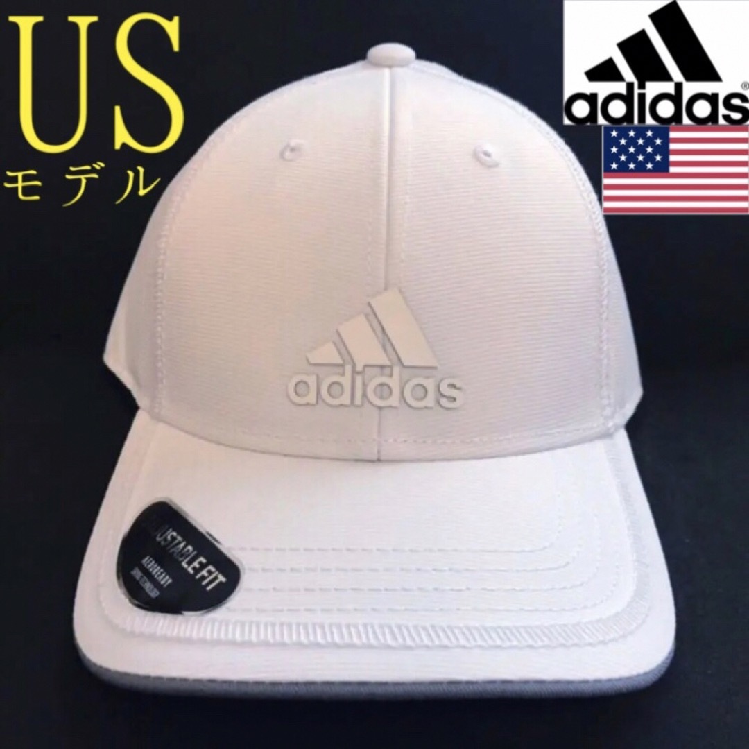 adidas(アディダス)のレア【新品】アディダスキャップ 白 USA drying technology メンズの帽子(キャップ)の商品写真