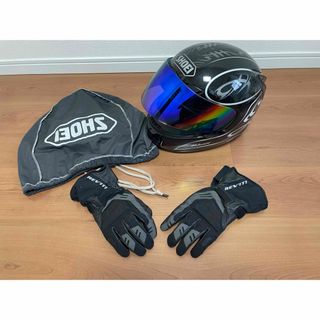 ショウエイ(SHOEI)のSHOEI ヘルメット フルフェイス X-9 Lサイズ レブイットグローブセット(ヘルメット/シールド)