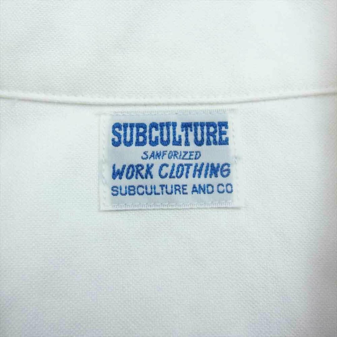 サブカルチャー Subculture SCSH-CL01 OXFORD SHIRTS オックスフォード 長袖 シャツ ホワイト系 1【中古】 メンズのトップス(シャツ)の商品写真