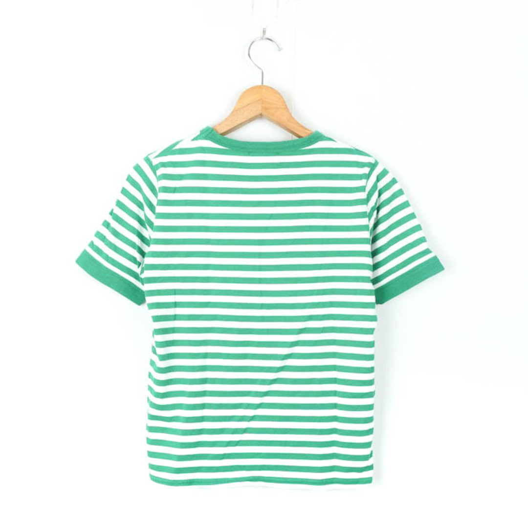 BEAMS BOY(ビームスボーイ)のビームスボーイ 半袖Tシャツ トップス カットソー ボーダー レディース ﾌﾘｰサイズ グリーン ホワイト BEAMS BOY レディースのトップス(Tシャツ(半袖/袖なし))の商品写真