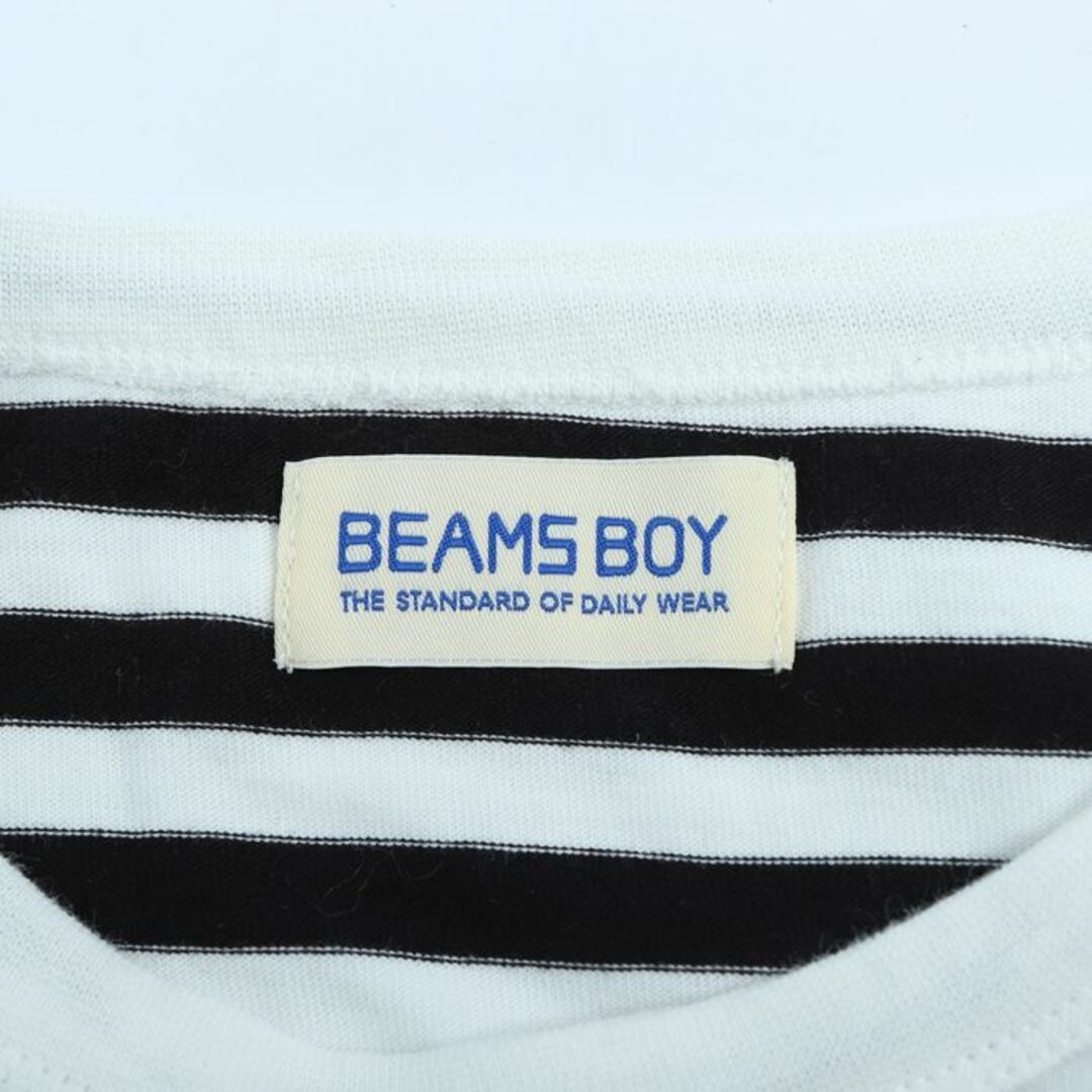 BEAMS BOY(ビームスボーイ)のビームスボーイ 半袖Tシャツ トップス カットソー ボーダー レディース ﾌﾘｰサイズ ホワイト ブラック BEAMS BOY レディースのトップス(Tシャツ(半袖/袖なし))の商品写真