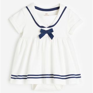 H&M - H&M セーラー 半袖 ロンパース 74サイズ