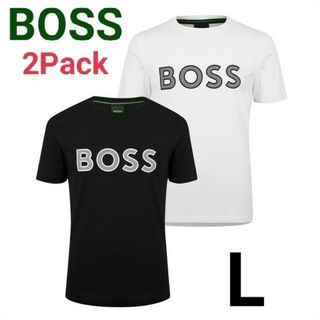 ボス(BOSS)の大谷翔平選手愛用 HUGO BOSS  Tシャツ 黒・白 2枚セット L(Tシャツ/カットソー(半袖/袖なし))