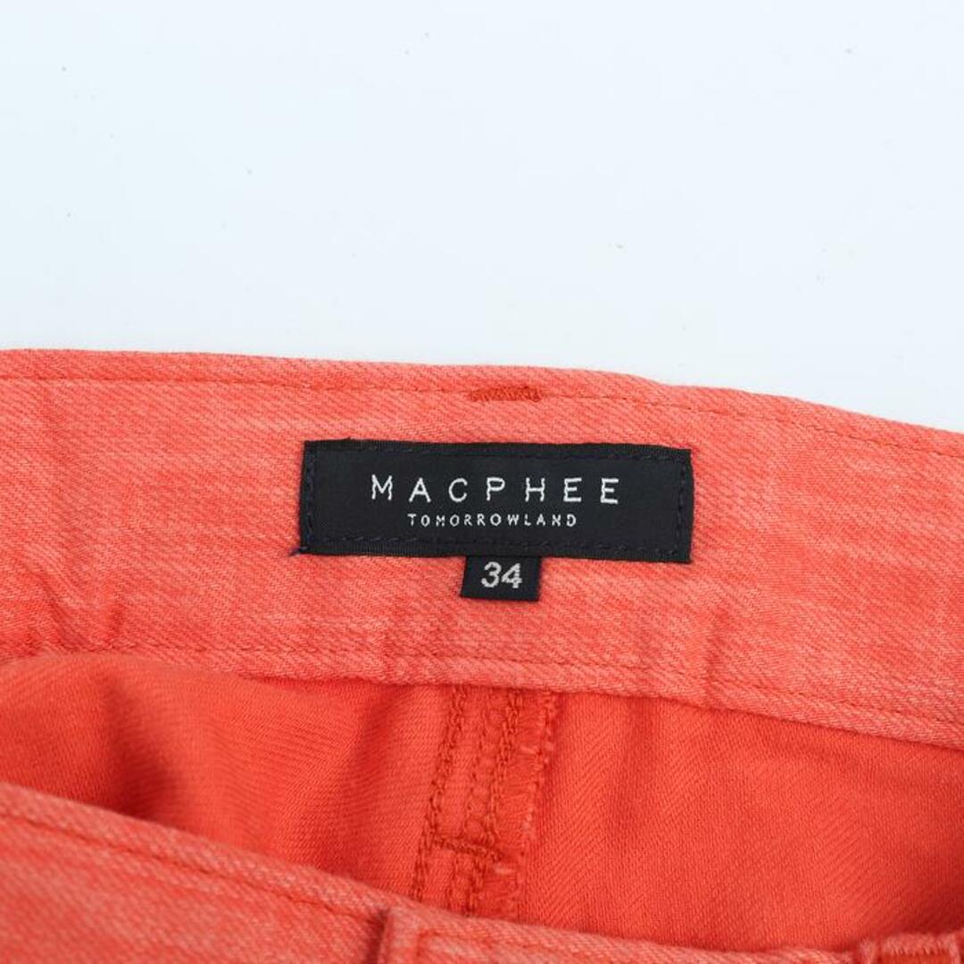 MACPHEE(マカフィー)のマカフィー デニムパンツ スキニー 裾ファスナー トゥモローランド レディース 34サイズ オレンジ MACPHEE レディースのパンツ(デニム/ジーンズ)の商品写真