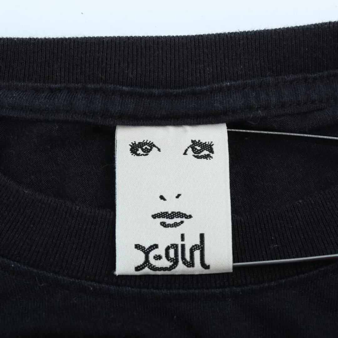 X-girl(エックスガール)のエックスガール 長袖Ｔシャツ トップス カットソー バックプリント レディース 1サイズ ネイビー X-girl レディースのトップス(Tシャツ(長袖/七分))の商品写真