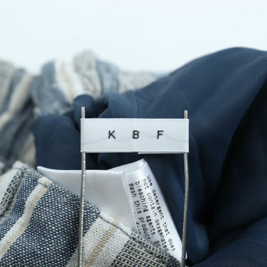 KBF(ケービーエフ)のケイ・ビイ・エフ パンツ ワイド ストライプ ウエストゴム アーバンリサーチ レディース Oneサイズ グレー ブルー KBF レディースのパンツ(その他)の商品写真