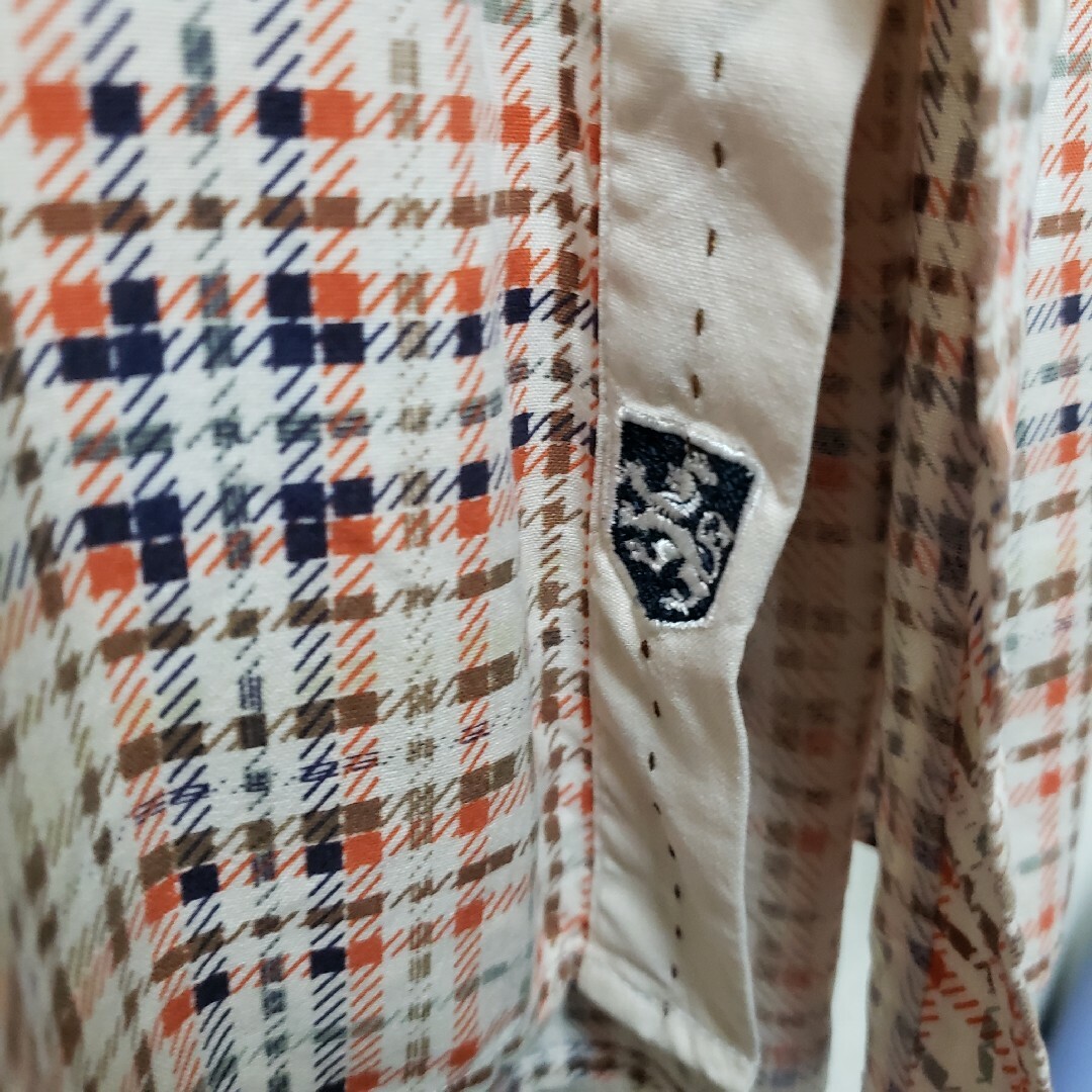 POLO RALPH LAUREN(ポロラルフローレン)のNat Nast　ナットナストプリントチェック半袖シャツ　シルク　XLサイズ メンズのトップス(シャツ)の商品写真