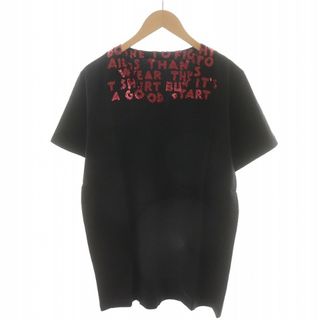 マルタンマルジェラ(Maison Martin Margiela)のMaison Margiela 19AW エイズT チャリティ M 黒 赤(Tシャツ/カットソー(半袖/袖なし))