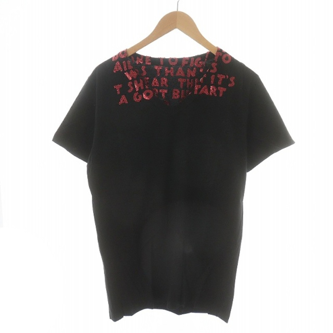 Maison Martin Margiela(マルタンマルジェラ)のMaison Margiela 19AW エイズT チャリティ S 黒 赤 メンズのトップス(Tシャツ/カットソー(半袖/袖なし))の商品写真