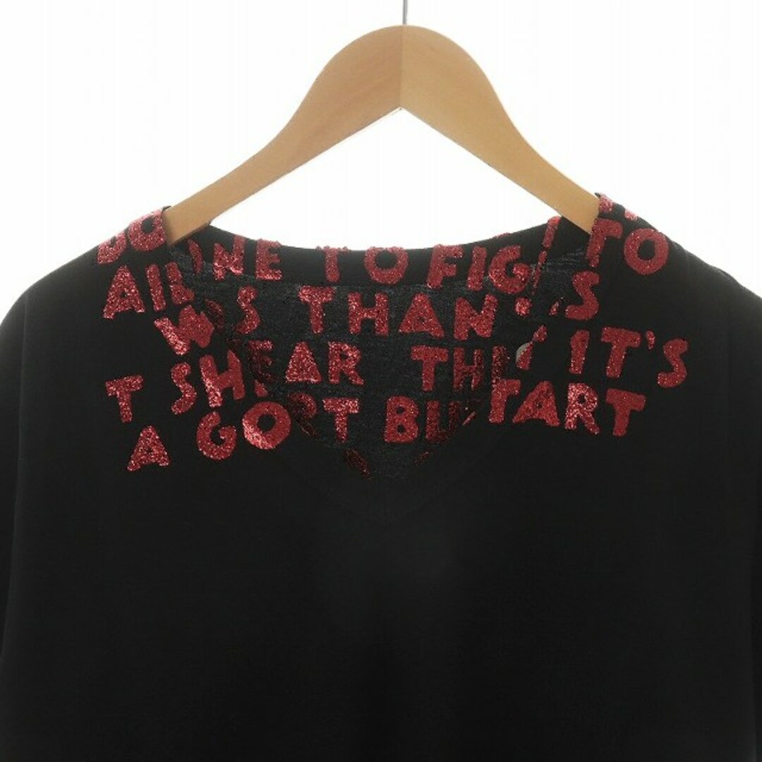 Maison Martin Margiela(マルタンマルジェラ)のMaison Margiela 19AW エイズT チャリティ S 黒 赤 メンズのトップス(Tシャツ/カットソー(半袖/袖なし))の商品写真