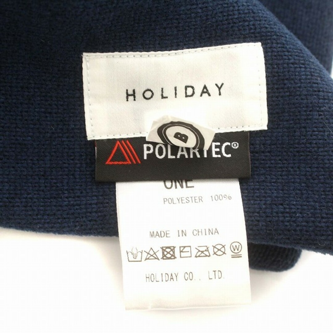 holiday(ホリデイ)のホリデイ holiday ロング マフラー ニット POLATEC ネイビー レディースのファッション小物(マフラー/ショール)の商品写真