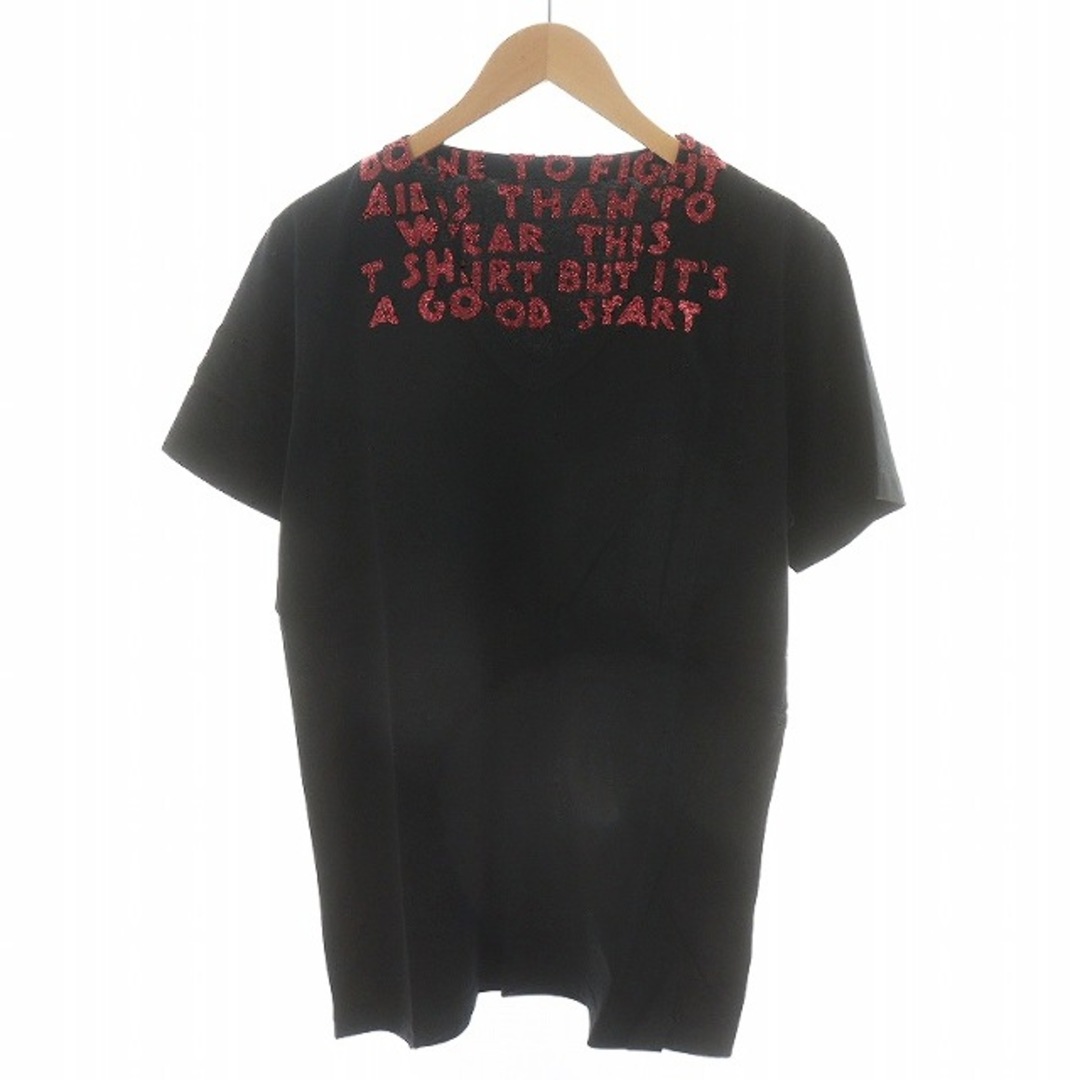 Maison Martin Margiela(マルタンマルジェラ)のMaison Margiela 19AW エイズT チャリティ M 黒 赤 メンズのトップス(Tシャツ/カットソー(半袖/袖なし))の商品写真