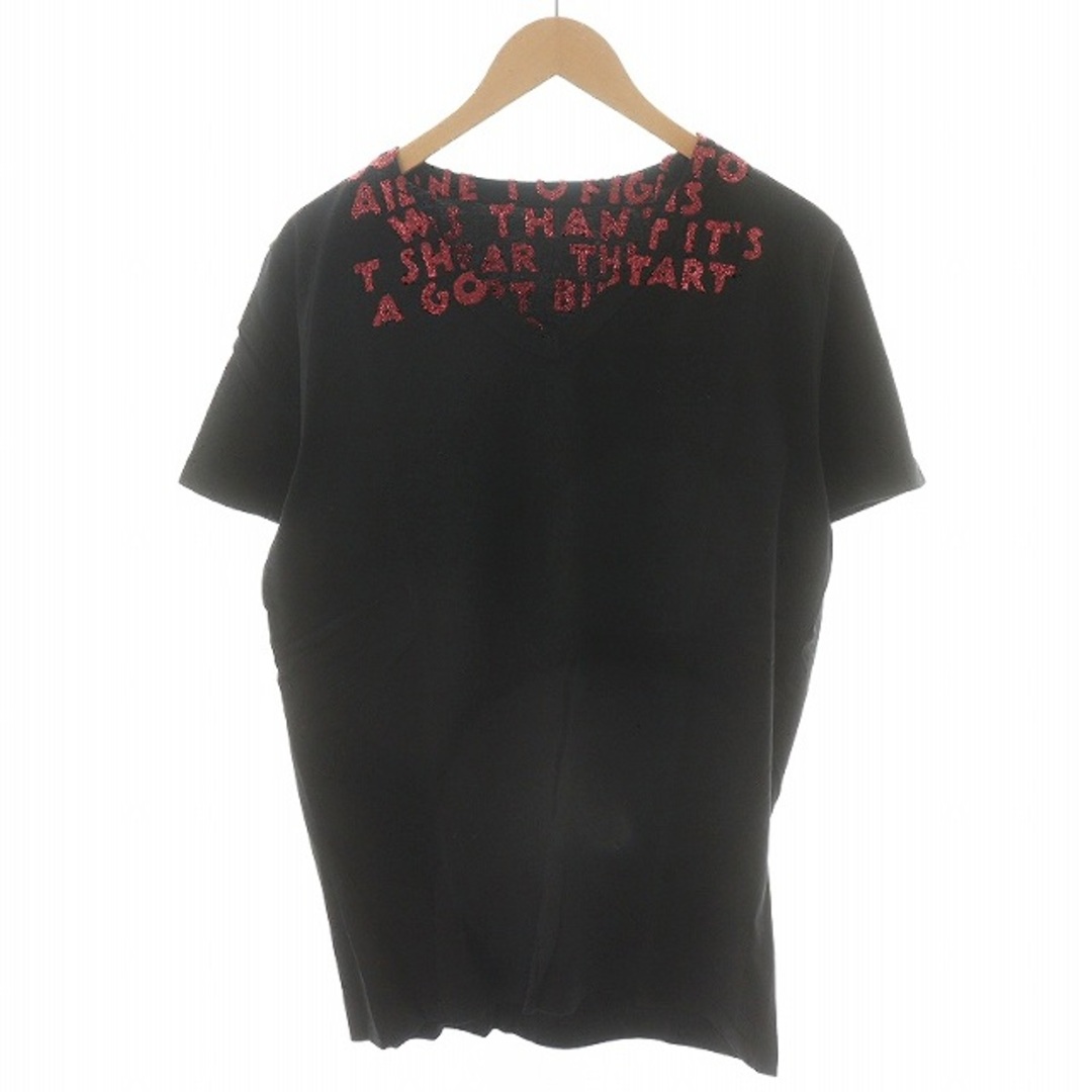 Maison Martin Margiela(マルタンマルジェラ)のMaison Margiela 19AW エイズT チャリティ M 黒 赤 メンズのトップス(Tシャツ/カットソー(半袖/袖なし))の商品写真