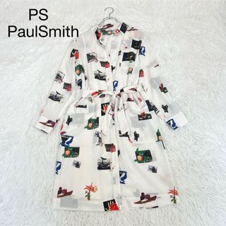 ポールスミス(Paul Smith)の美品♡PaulSmith 総柄　ロングシャツ　ロングブラウス　シャツワンピースM(シャツ/ブラウス(長袖/七分))