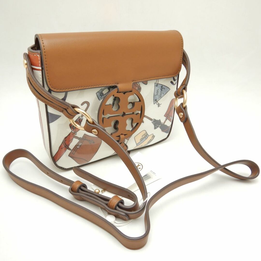 Tory Burch(トリーバーチ)のTory Burch トリーバーチ ショルダーバッグ ロビンソン レザーxビニール  ホワイト  ブラウン/251577 ☆未使用 レディースのバッグ(ショルダーバッグ)の商品写真