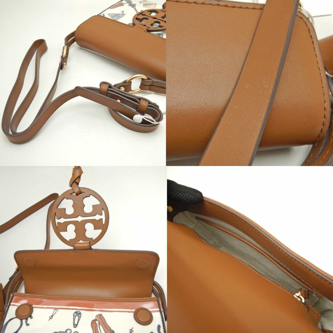 Tory Burch(トリーバーチ)のTory Burch トリーバーチ ショルダーバッグ ロビンソン レザーxビニール  ホワイト  ブラウン/251577 ☆未使用 レディースのバッグ(ショルダーバッグ)の商品写真