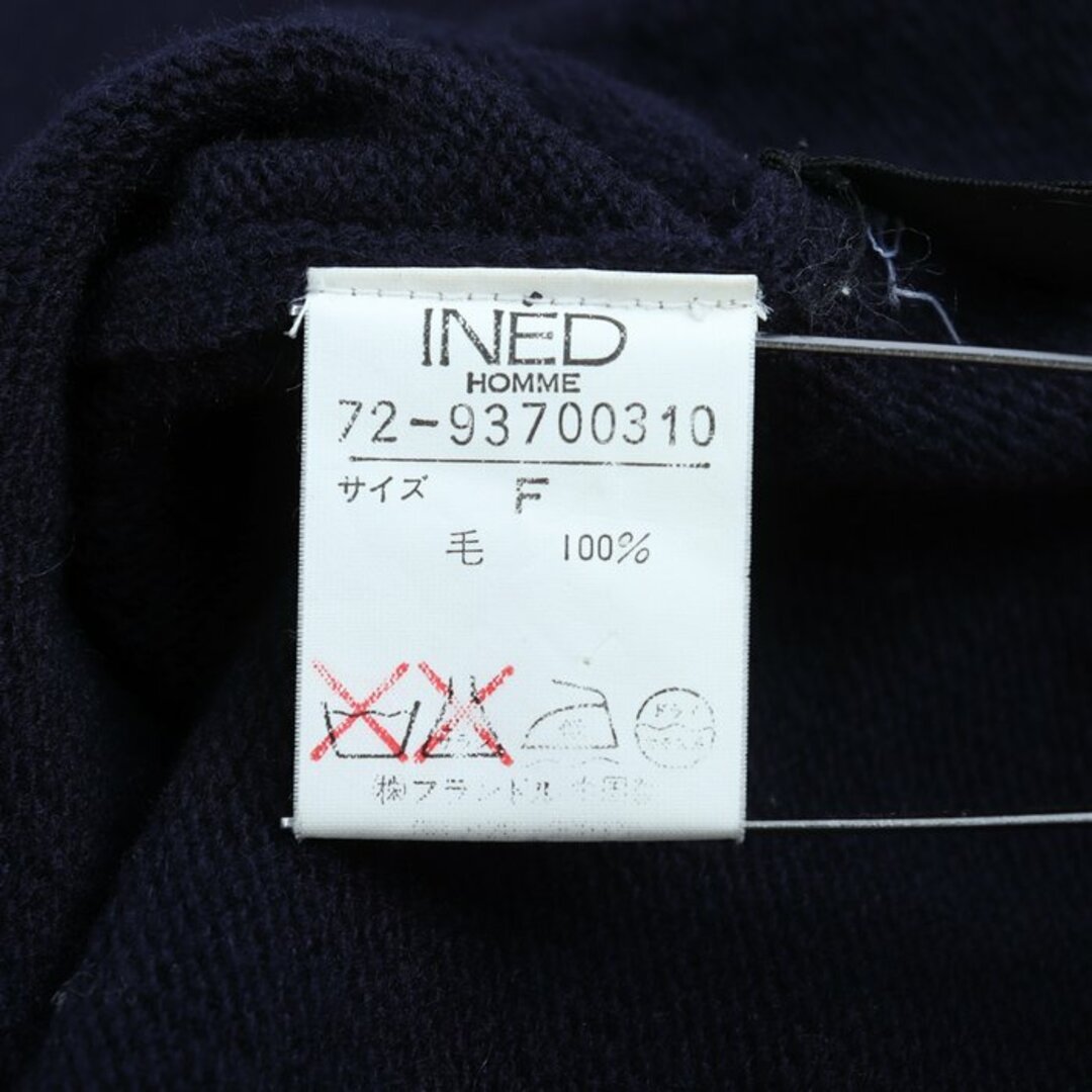 INED(イネド)のイネド ベスト ニット セーター ウール メンズ Fサイズ ネイビー INED メンズのトップス(ベスト)の商品写真