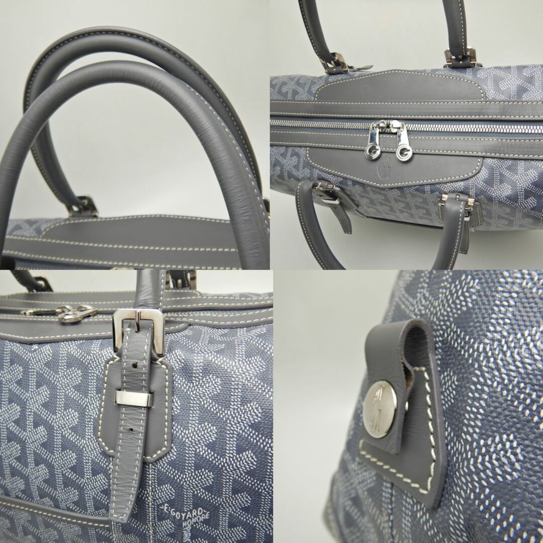 GOYARD(ゴヤール)のGOYARD ゴヤール ボーイング30 ミニボストンバッグ PVCコーティングキャンバス xレザー  グレー/251580【中古】 メンズのバッグ(ボストンバッグ)の商品写真