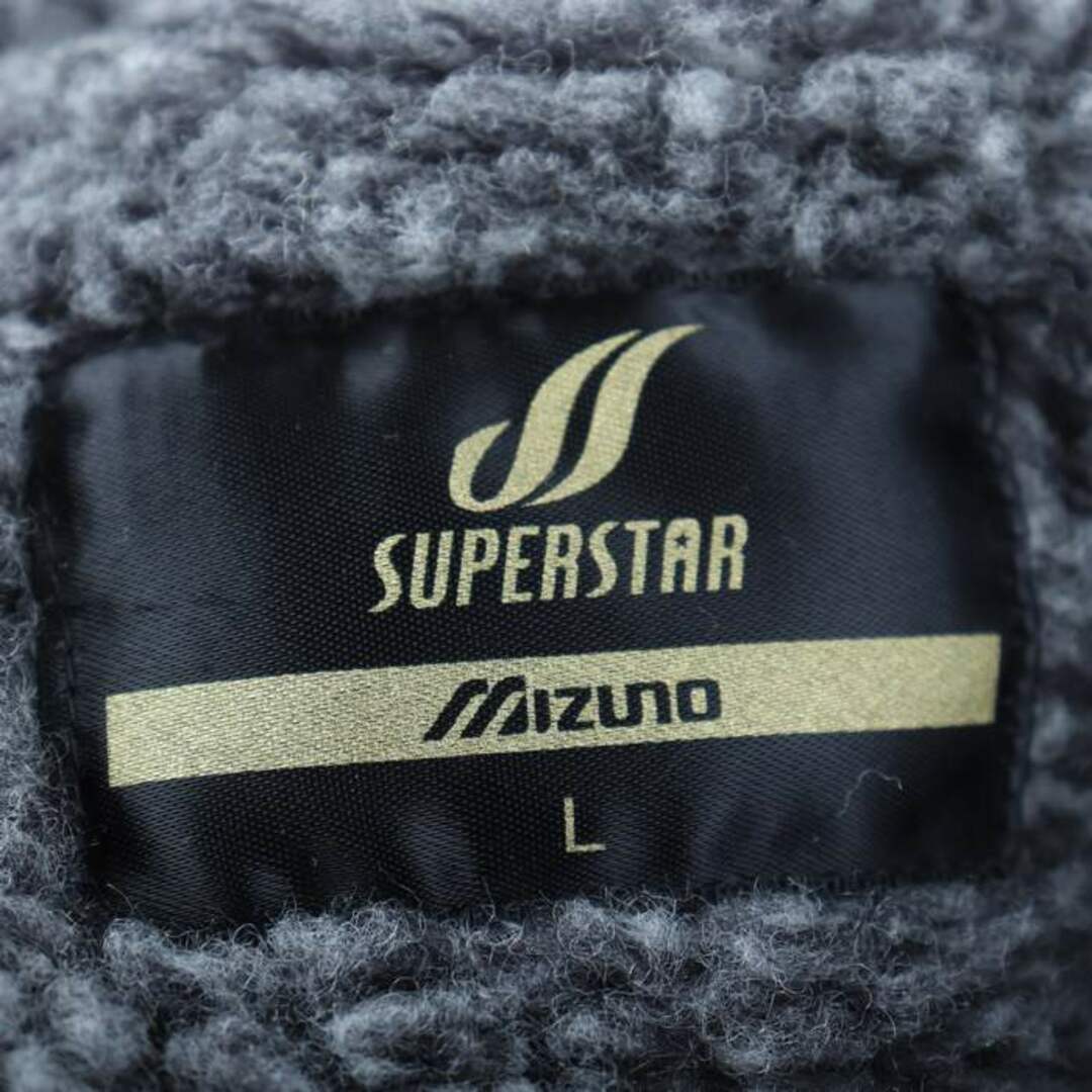 MIZUNO(ミズノ)のミズノ ナイロンジャケット ベンチコート スポーツウエア ボア SUPERSTAR メンズ Lサイズ ブラック Mizuno メンズのジャケット/アウター(ナイロンジャケット)の商品写真