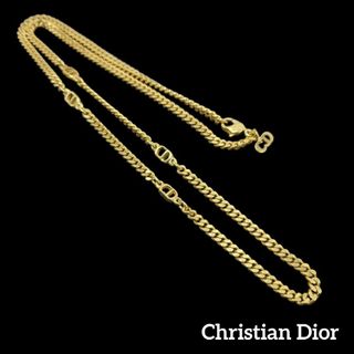 ディオール(Dior)の【美品】Christian Dior ロングネックレス CDロゴ 喜平 ゴールド(ネックレス)