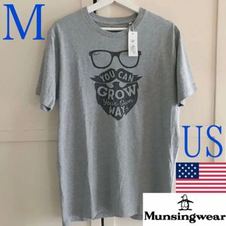 レア 新品 マンシングウェア USA メンズ Tシャツ M グレー