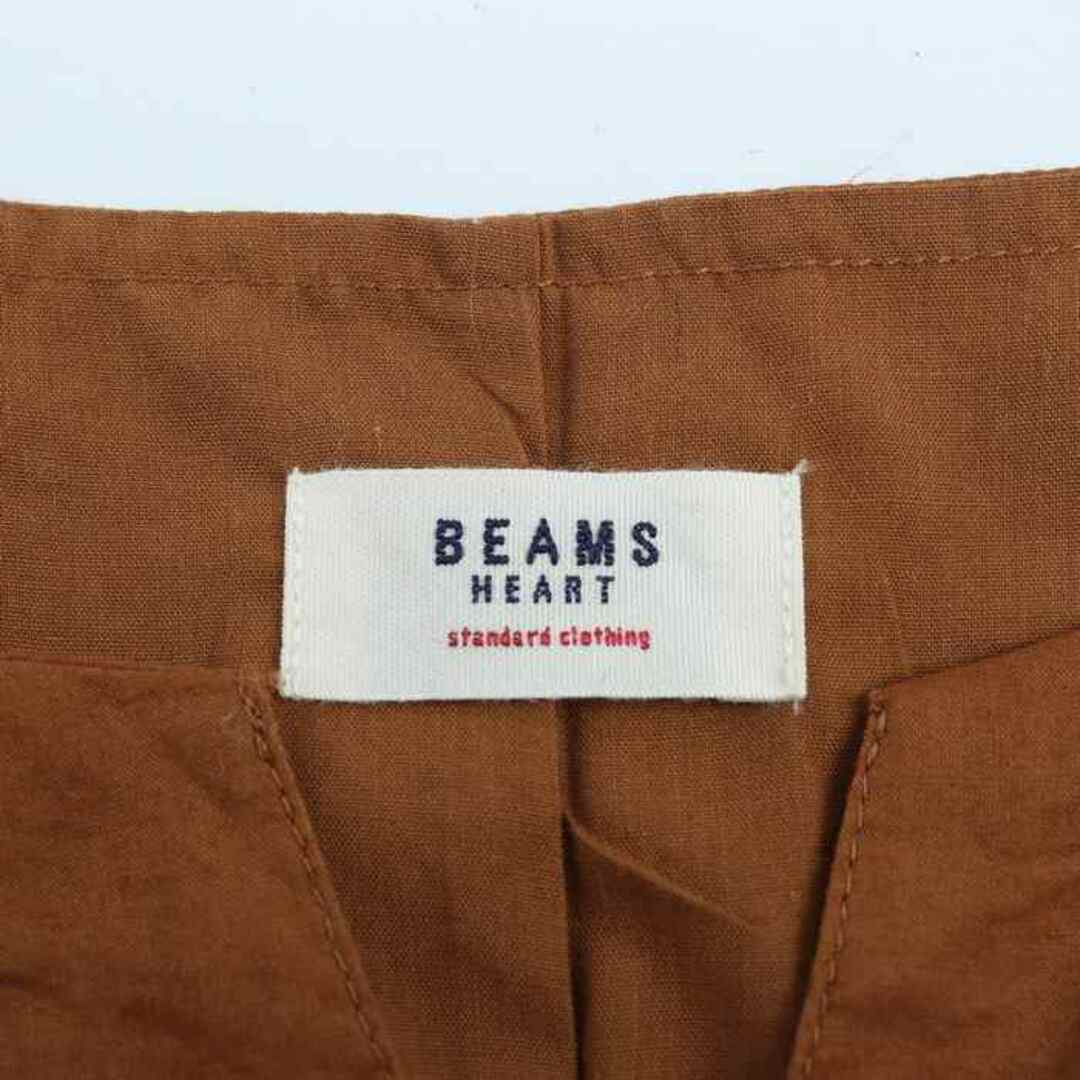 BEAMS LIGHTS(ビームスライツ)のビームスライツ ワンピース 半袖シャツ ミディアム丈 フレア  レディース ﾌﾘｰサイズ ブラウン BEAMS LIGHTS レディースのワンピース(その他)の商品写真