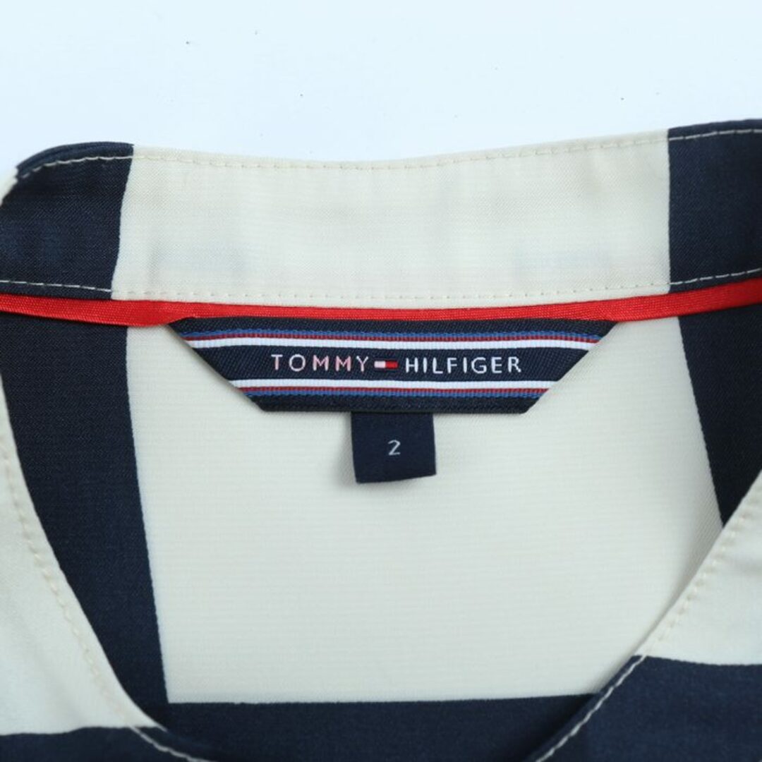 TOMMY HILFIGER(トミーヒルフィガー)のトミーヒルフィガー ワンピース チェック柄 長袖シャツ 付属品ベルト有り レディース 2サイズ ベージュ ネイビー TOMMY HILFIGER レディースのワンピース(その他)の商品写真