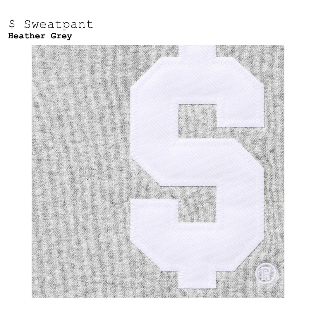 Supreme(シュプリーム)のSupreme $ Sweatpant Heather Grey size M メンズのパンツ(その他)の商品写真