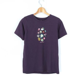 モンベル(mont bell)のモンベル 半袖Tシャツ トップス カットソー フロントプリント レディース Lサイズ パープル mont-bell(Tシャツ(半袖/袖なし))