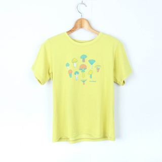 モンベル(mont bell)のモンベル 半袖Tシャツ トップス カットソー フロントプリント レディース Lサイズ イエロー mont-bell(Tシャツ(半袖/袖なし))