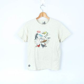 チャムス(CHUMS)のチャムス 半袖Tシャツ トップス カットソー フロントプリント ランドウェル レディース Lサイズ ベージュ グレー CHUMS(Tシャツ(半袖/袖なし))