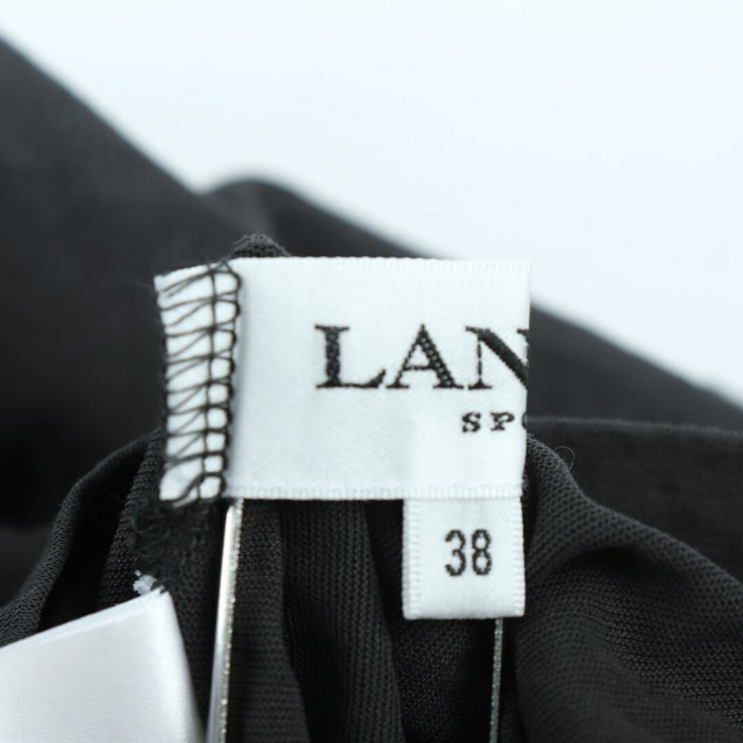 LANVIN(ランバン)のランバン 長袖Ｔシャツ トップス カットソー ハイネック ギャザー SPORT デサント レディース 38サイズ ブラック LANVIN レディースのトップス(Tシャツ(長袖/七分))の商品写真