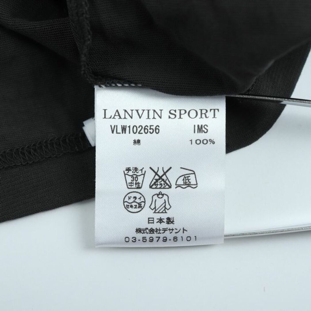 LANVIN(ランバン)のランバン 長袖Ｔシャツ トップス カットソー ハイネック ギャザー SPORT デサント レディース 38サイズ ブラック LANVIN レディースのトップス(Tシャツ(長袖/七分))の商品写真
