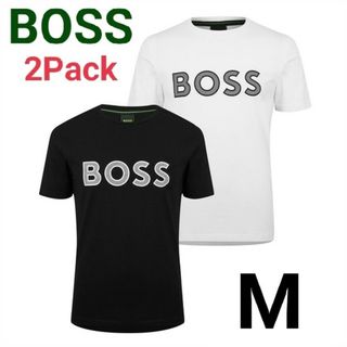 ボス(BOSS)の大谷翔平選手愛用 HUGO BOSS  Tシャツ 黒・白 2枚セット M(Tシャツ/カットソー(半袖/袖なし))