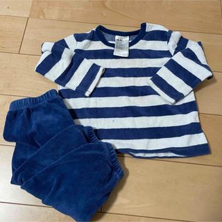 エイチアンドエム(H&M)のH&M 6-9m 70cm ボーダー　パジャマ　保育園　お昼寝　ルームウエア(パジャマ)