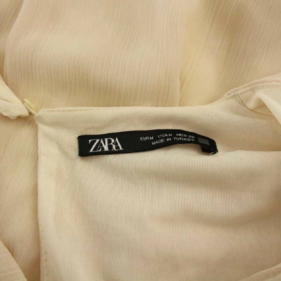 ZARA(ザラ)のザラ オールインワン ショートパンツ シアー シースルー アイボリー 黒 レディースのパンツ(サロペット/オーバーオール)の商品写真