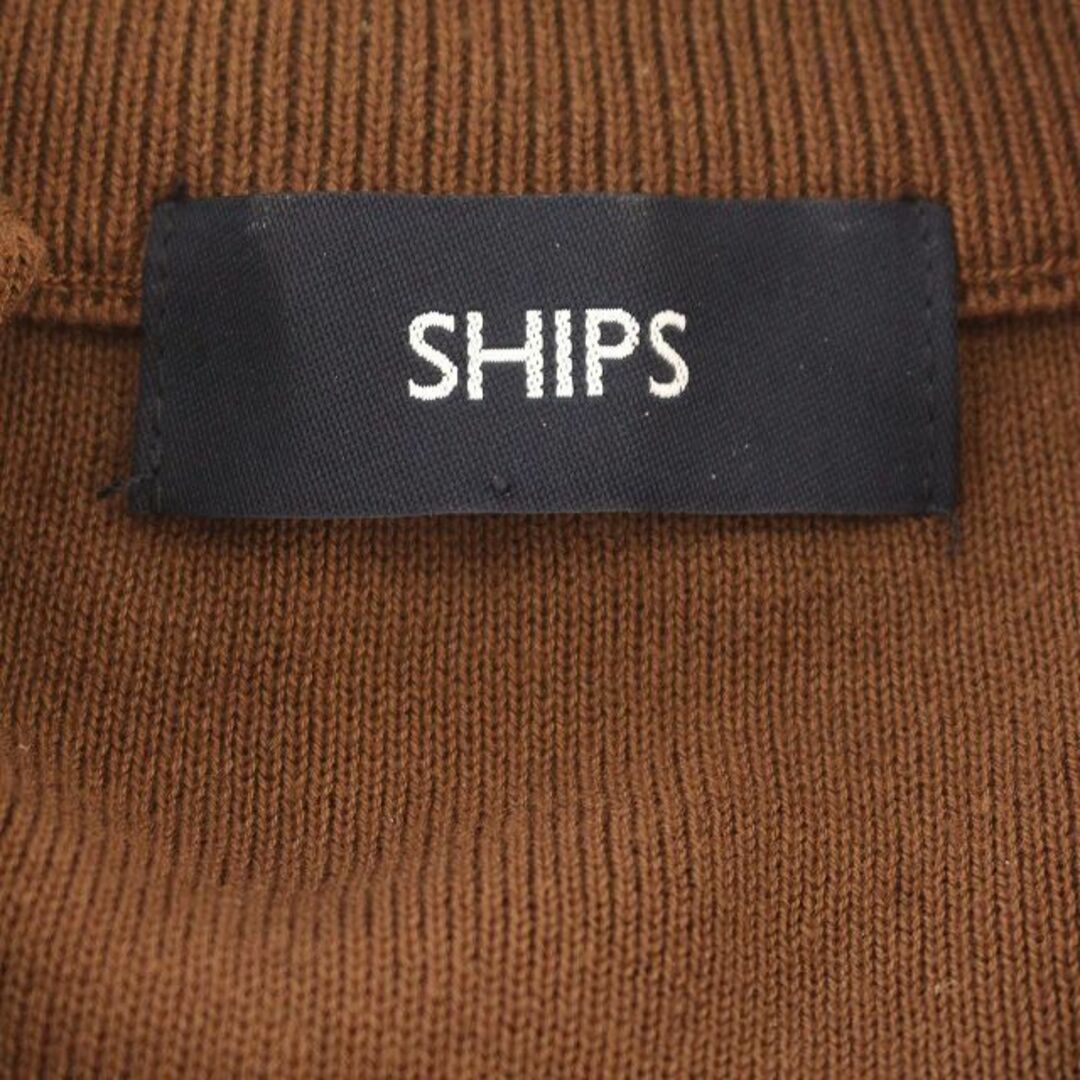 SHIPS(シップス)のシップス SHIPS ニット ハーフジップ セーター 長袖 S 茶 ブラウン メンズのトップス(ニット/セーター)の商品写真