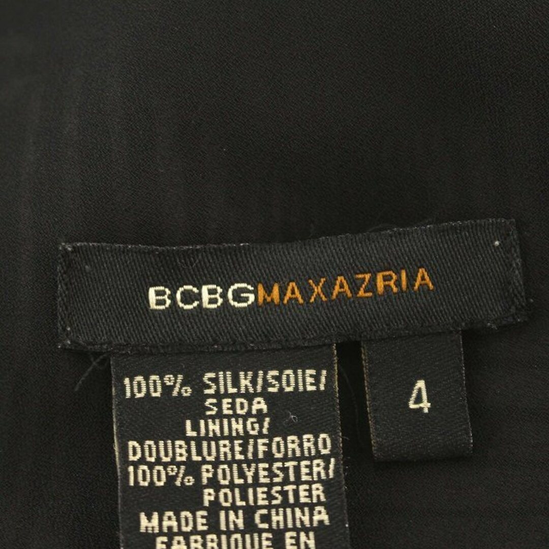 BCBGMAXAZRIA(ビーシービージーマックスアズリア)のBCBGMAXAZRIA キャミソール ワンピース ロング シルク 4 M 黒 レディースのワンピース(ロングワンピース/マキシワンピース)の商品写真