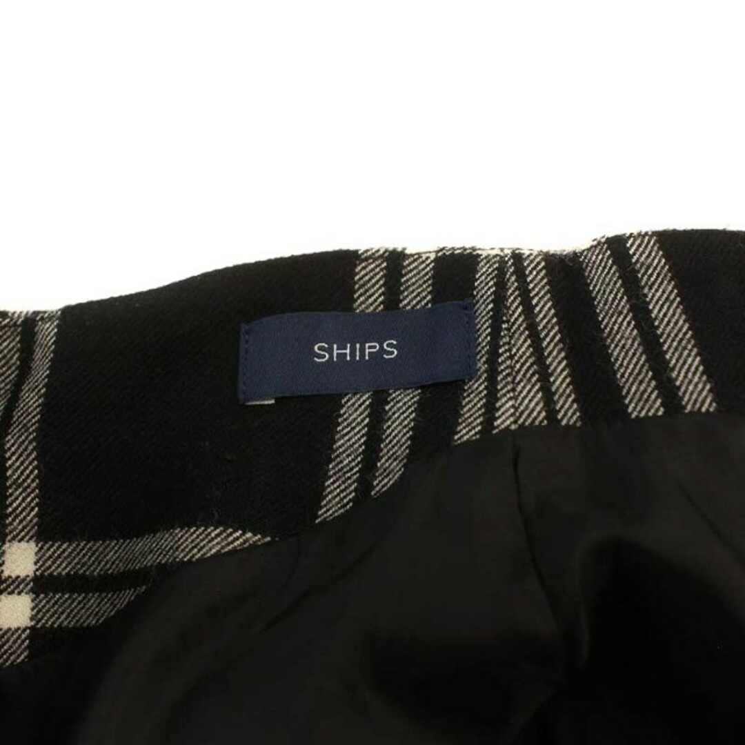 SHIPS(シップス)のシップス SHIPS ナロースカート タイト ロング チェック柄 黒 白 レディースのスカート(ロングスカート)の商品写真