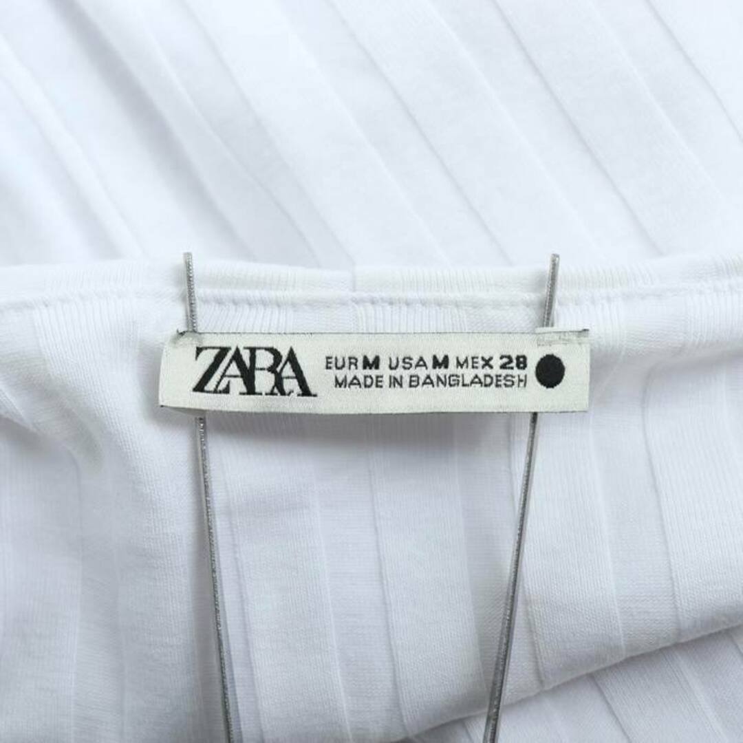 ZARA(ザラ)のザラ ワンピース キャミソール Tシャツ カットソー レディース Mサイズ ホワイト ZARA レディースのワンピース(その他)の商品写真