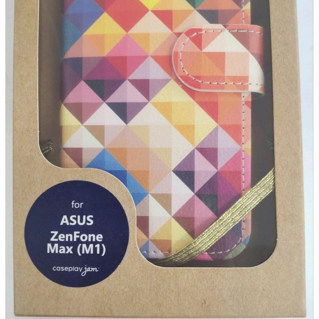 新品未使用　ASUS　ZenFone　MAX　M1　カラフルタイル　手帳型ケース スマホ/家電/カメラのスマホアクセサリー(Androidケース)の商品写真