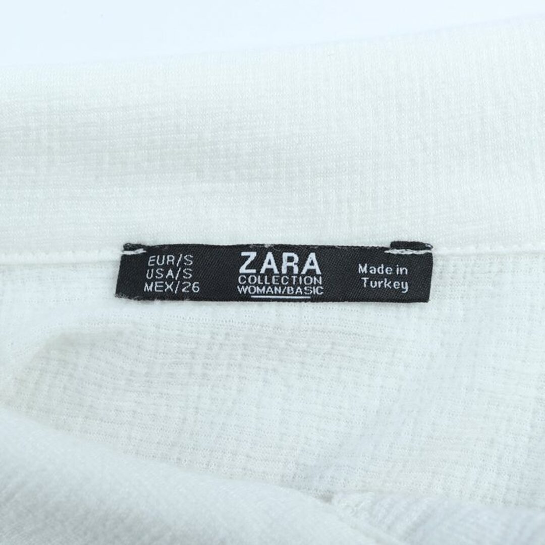 ZARA(ザラ)のザラ ワンピース 半袖シャツ ロング丈 シンプル レディース Sサイズ ホワイト ZARA レディースのワンピース(その他)の商品写真
