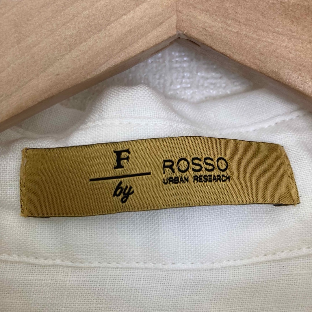 URBAN RESEARCH ROSSO(アーバンリサーチロッソ)のエフバイロッソ　リネン100%シャツ　レディース　ホワイト　透け感　長袖 レディースのトップス(シャツ/ブラウス(長袖/七分))の商品写真