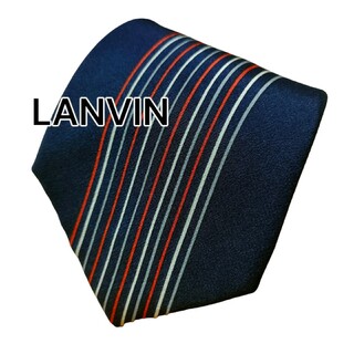 ランバン(LANVIN)の【LANVIN】　ランバン　ブラック系　総柄　フランス製(ネクタイ)