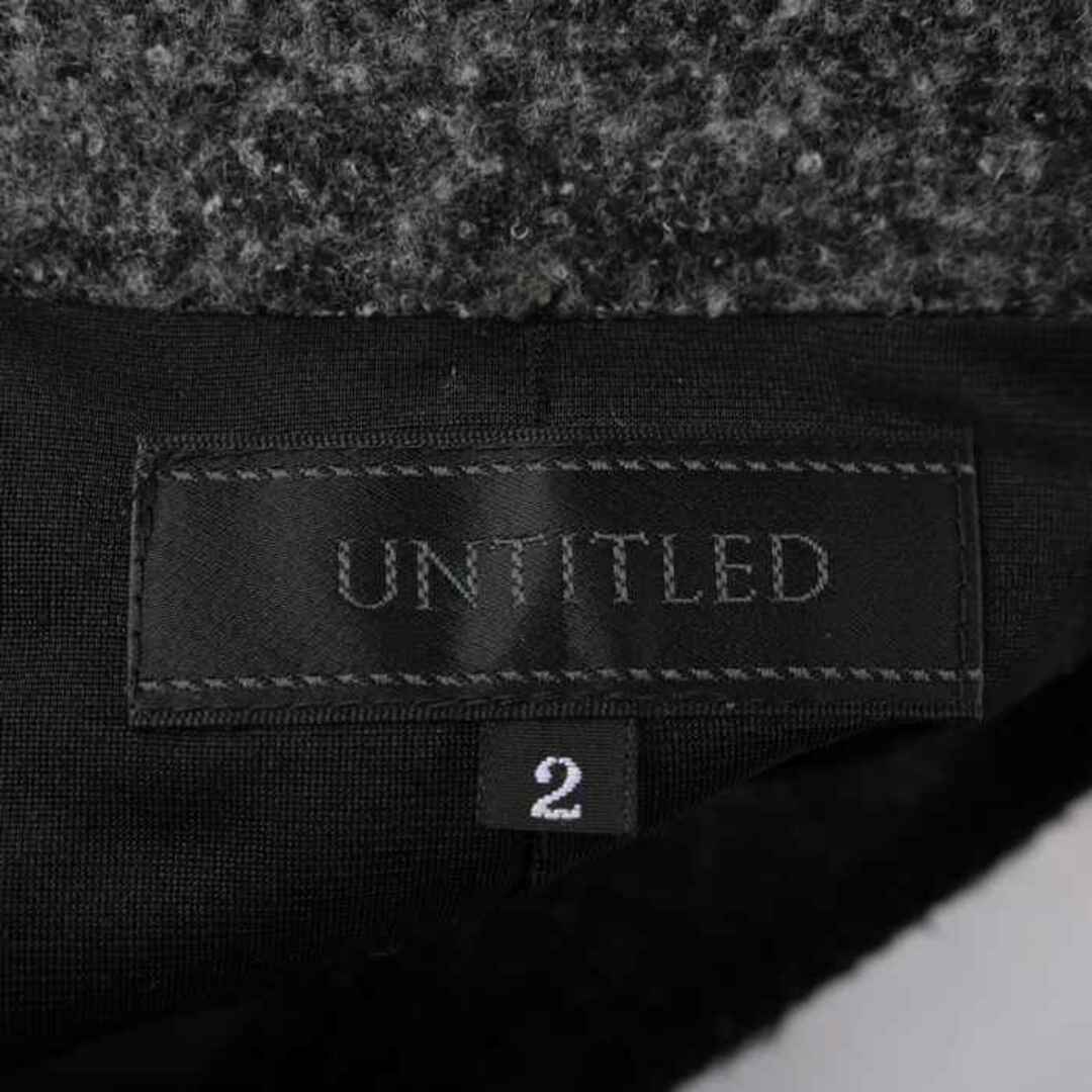 UNTITLED(アンタイトル)のアンタイトル ワンピース タンクトップ ボーダー ウール混 ワールド レディース 2サイズ ブラック グレー UNTITLED レディースのワンピース(その他)の商品写真