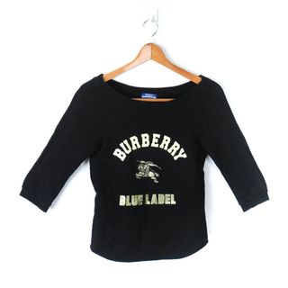 BURBERRY BLUE LABEL - バーバリーブルーレーベル スウェット トップス カットソー 三陽商会 レディース 38サイズ ブラック BURBERRY BLUE LABEL