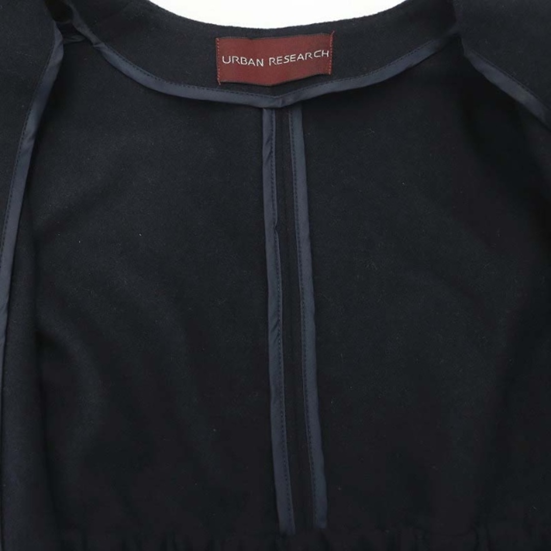 URBAN RESEARCH(アーバンリサーチ)のアーバンリサーチ ノーカラースリット コート ロング ウール混 F 紺 ネイビー レディースのジャケット/アウター(その他)の商品写真